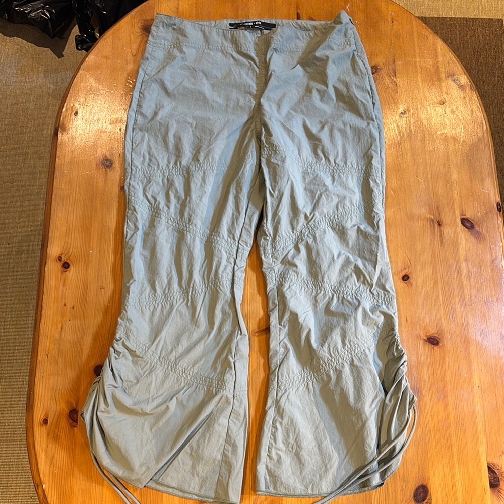 Silence + Noise Green Capris with Adjustable Legs